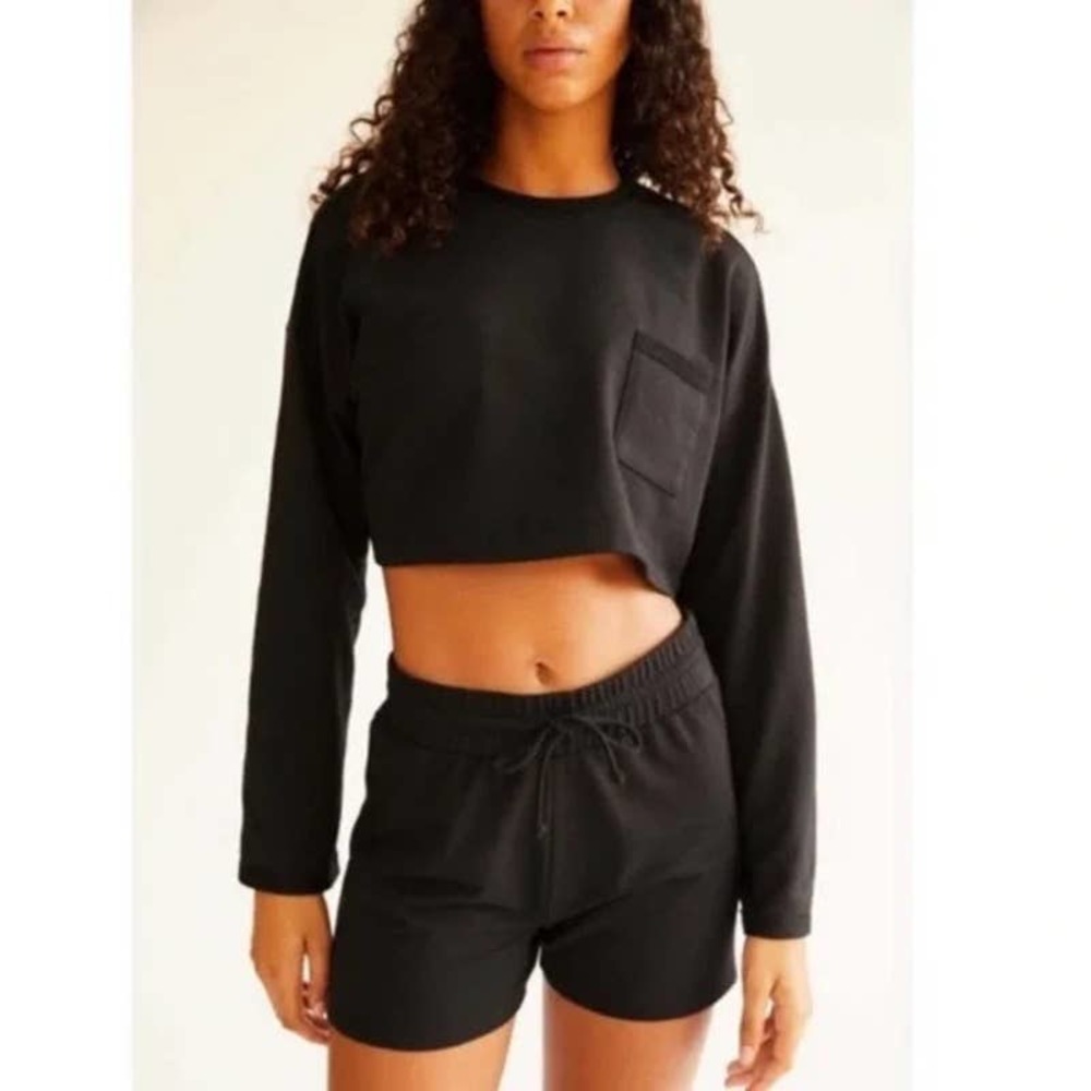 2PC Free people movement Sunny Set Cropped Sweatshirt Set
